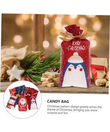 PLAFOPE Chrismas Bags 50pcs Christmas Drawstring Bag Candy Bags Holiday Santa Bag Drawstring Candy Bag Child Bag Food - Buy Online on SooperMarket.com