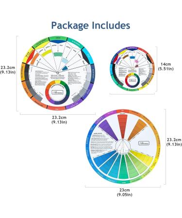 Wigearss 3 Piece Color Mixing Wheel Set - Perfect for School, Office, Art Class - Different Sizes for Teaching and Learning - Buy Online on SooperMarket.com
