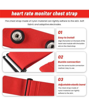 BYCUFF Heart Rate Monitor Chest Strap Replacement Band - Compatible & Durable | International Shipping Available - Buy Online on SooperMarket.com