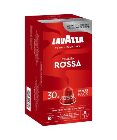Lavazza Espresso Qualita Rossa full -bodied and balanced espresso 30 capsules Nespresso compatible Qualit Rossa 30 pieces (1 Pack)