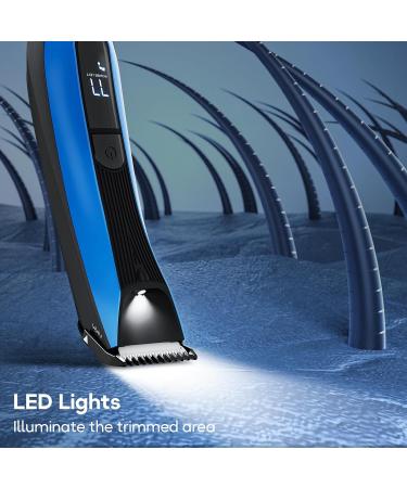 Men's Body Hair Trimmer - IPX7 Waterproof, Wet/Dry Groomer with LED Light & Digital Display - Buy Online on SooperMarket.com