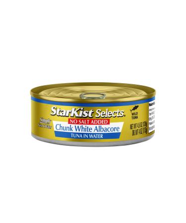 StarKist Selects No Salt Added Chunk White Albacore Tuna in Water - 4.5 oz Can (Pack of 12) Chunk White Albacore (No Salt Added) 4.5 Ounce (Pack of 12)