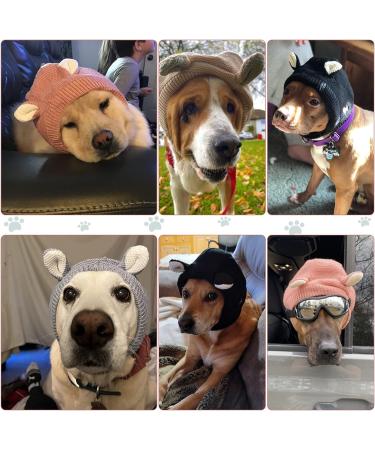 Frienda Quiet Ears for Dogs - Noise Protection Knitted Dog Ear Muffs | Pet Winter Hat for Medium to Large Dogs - Pink - Buy Online on SooperMarket.com