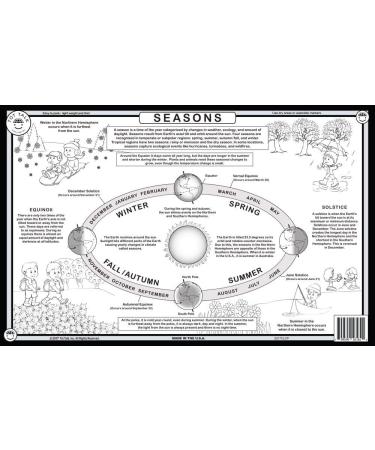 Seasons Placemat - Fun and Educational Learning Tool for Kids by Tot Talk - Buy Online on SooperMarket.com