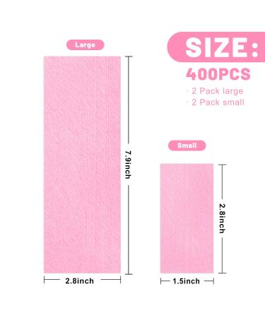 Whaline 400 Pink Non-Woven Wax Strips for Body & Facial Hair Removal - Men & Women - Arms, Legs, Underarm, Eyebrow, Bikini - Small & Large Sizes - (No Wax Included) - Buy Online on SooperMarket.com
