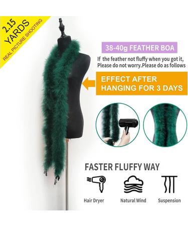 Z JONES 2.15 Yards 40g Blackish Green Marabou Feather Boa for Crafting & Costumes - Buy Online on SooperMarket.com
