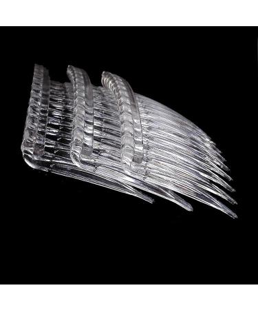 Set of 4 Tort Plain Hair Combs 7cm French Side Combs - White | Strong Hold Hair Clips for Girls & Women - Buy Online on SooperMarket.com