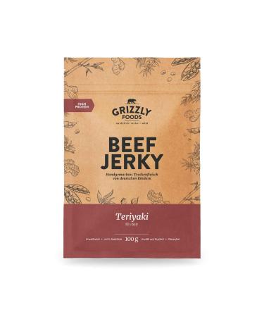 Beef Jerky German beef Dried beef Pack of 10 Teriyaki (10 x 100g 1kg) 1 piece (pack of 10)