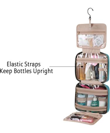 BAGSMART Large Hanging Toiletry Bag | Womens Cosmetic Travel Wash Bag | Lake Blue | Full-Sized Container | - Buy Online on SooperMarket.com