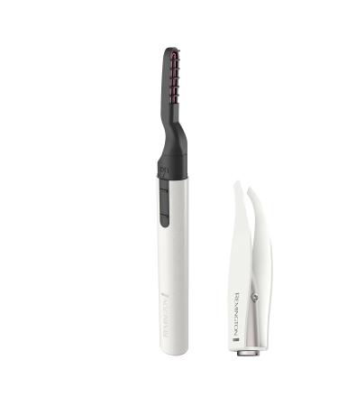 Remington Reveal Lash & Brow Kit Heated Eyelash Curler and Precision Tweezers with LED light (EC300B)