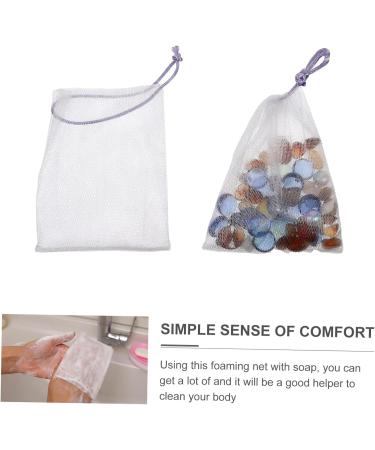 Baluue 40pcs Soap Bag Soap Net Foaming Net Bar Soap Face Soap Mesh Cosmetic Bag Soap Bar Foamer Bag Nylon 12x9.5cm Random Color - Buy Online on SooperMarket.com