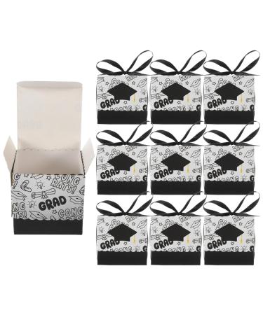 Alipis Graduation Candy Square Box: 10pcs Graduation Candy Box Graduation Party Favors Graduation Gift Box Paper Candy Boxes