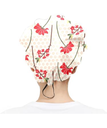 MUKJHOI Adjustable Flower Leaves Working Cap for Women Men - Sweatband Bouffant Hat - Buy Online on SooperMarket.com