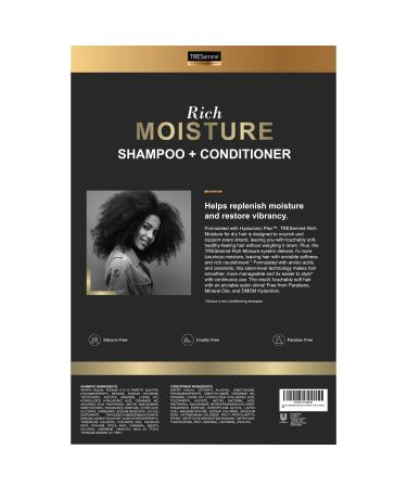 TRESemm Sulfate-Free Shampoo & Conditioner Set - Moisture Rich Hydrating Treatment for Dry Damaged Hair with Hyaluronic Acid Vitamin C & Biotin - Family Size 28 Oz - Buy Online on SooperMarket.com