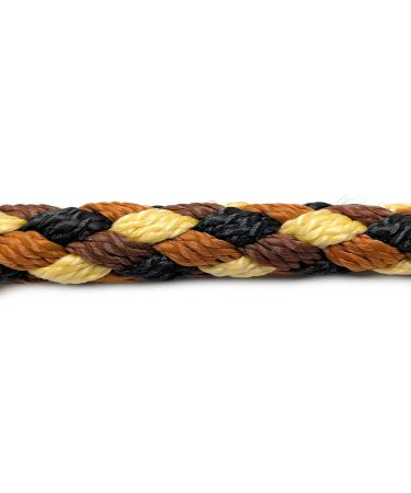 Small Dog Linen Leash - 3.50m Adjustable Lightweight & Durable | Perfect for Dogs Up to 15kg - Brownie (Black-Brown Beige) - Buy Online on SooperMarket.com
