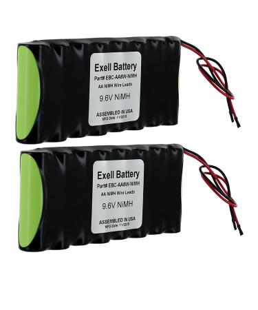 2pc 9.6V Custom NiMH 2100mAh Battery for Pk 6" Bare Lead NT8JY Futaba 4NBL/BF/BP