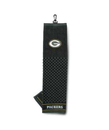 TEAM GOLF NFL Embroidered Golf Towel Checkered Scrubber Design Embroidered Logo Green Bay Packers One Size Green Bay Packers