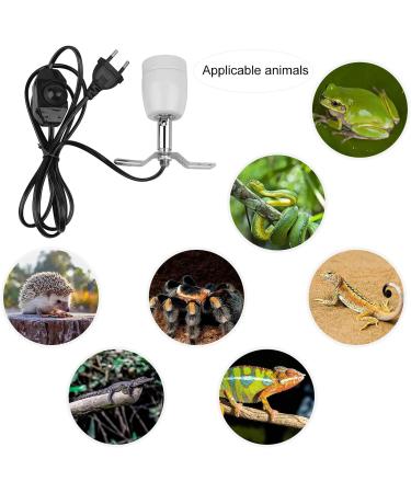 CPRosp Dimmable Heat Lamp for Reptiles - E27 Ceramic with 2 Spot Lamps 360 Rotatable 1.8m Cable - Perfect for Lizards & Turtles - Buy Online on SooperMarket.com