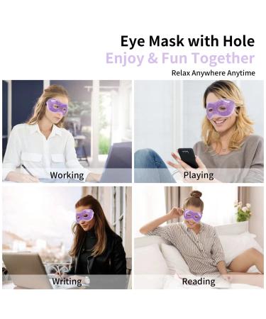 Cavoilu 2Pack Gel Eye Mask for Dark Circles & Puffiness - Hot & Cold Cooling, Reusable, Stress Relief - Purple - Buy Online on SooperMarket.com