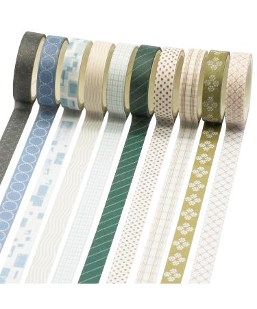 Knaid 40 Rolls Slim Washi Tape Gift Box Set - Decorative Paper Tapes for Scrapbooking & DIY Crafts - 10mm Wide - Ideal for Bullet Journals & Planners (Minimalist Design) - Buy Online on SooperMarket.com