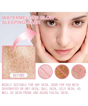 Nmbol Watermelon Sleep Mask 50 ml*2 Watermelon Skincare Phosphorescent Skin Care melon Glow Niacinamide Moisturize Lightening Serum Hydrate And Lightening - Buy Online on SooperMarket.com