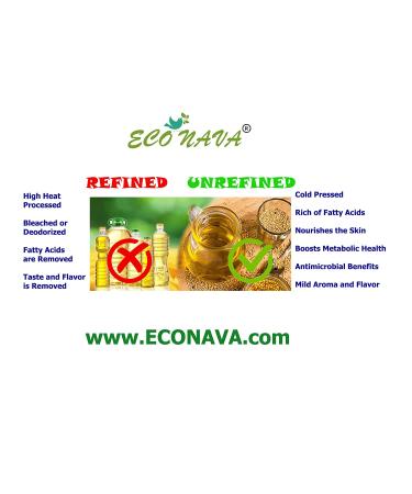Eco Nava Flaxseed Oil 6.8 oz | 100% Natural Cold Pressed | Premium Grade for Cooking, Salads, Hair, Face & Skin Care - Buy Online on SooperMarket.com