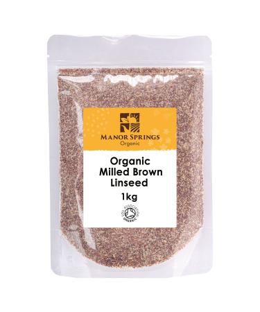 Organic Ground Flaxseed (Milled Linseed) 1kg by Manor Springs Organic