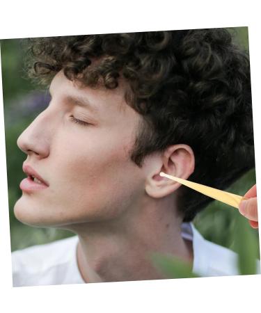 Healifty 2 Pcs Wood Croissant Ear Pick Set - Ear Cleaning Tools for Travel, Earwax Removal Tool with Ear Plugs and Grip - Light Yellow 11.5x1.2x0.3cm - Buy Online on SooperMarket.com