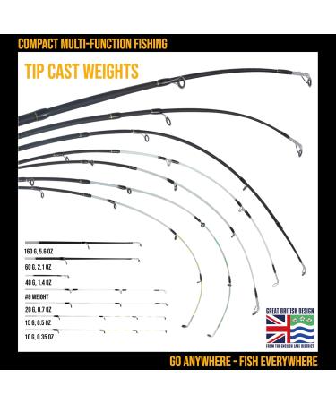 Rigged & Ready 25-in-1 Travel Fishing Rod - Ultimate Compact Spinning/Baitcast for Freshwater & Saltwater Anglers - Buy Online on SooperMarket.com