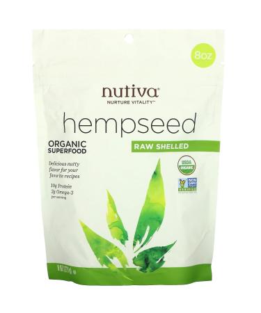 Nutiva Organic Hemp Seed Raw Shelled 8 oz (227 g)