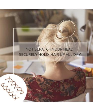 eBoot Spiral Hair Pin Spin Clip 20 Pack (Rose Gold) - DIY Hair Styling Bun Stick - Spiral Hair Clip Spin for Easy Hairstyles - Buy Online on SooperMarket.com