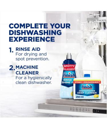 5 x Finish Quantum Infinity Shine Dishwasher Tablets - Dishwasher Tablets for Deep Cleaning Grease Removal Power and Shine - Economy Pack of 83 - Buy Online on SooperMarket.com