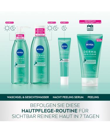 Nivea Derma Skin Clear Anti-Blemish Peeling 150ml | Salicylic Acid & Niacinamide Facial Treatment Acne & Pimples Solution for Face & Body - Buy Online on SooperMarket.com