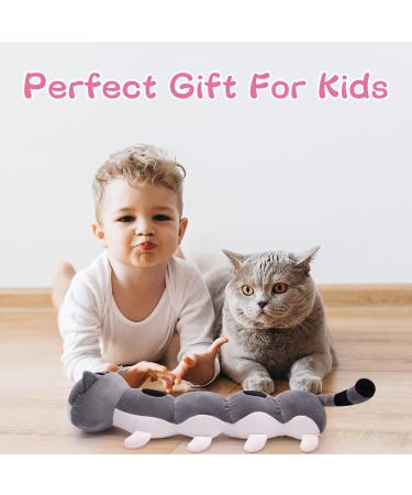 Desdfcer Long Cat Plush Pillow - Cute Stuffed Animal Toy for Kids - Grey-1 - Buy Online on SooperMarket.com