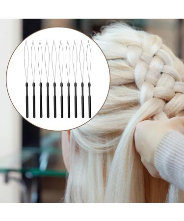 5pcs Hair Extension Loop Needle Threader Pulling Hook Tool and Bead Device Tool Hair Extension Loop Needle Tool for Micro Links Hair Feather Extensions Kit Hair Styling Tools Accessory(Black) - Buy Online on SooperMarket.com