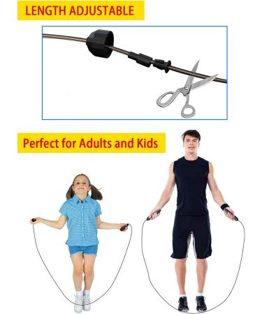 Adjustable Tangle-Free Jump Rope Set | Rapid Speed Cable Skipping for Men, Women, and Kids - 2 Pack - Buy Online on SooperMarket.com