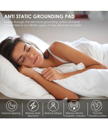 Grounding Mat for Bed Grounding Pad for Sleep Large Grounding Sheets Earthing Mat Grounding Pad w Grounding Cord Earth Connected Therapy Foot Mat Pain Relief Inflammation Energy Wellness 16''x24'' - Buy Online on SooperMarket.com
