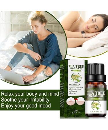 Trendyfave Tea Tree Essential Oils Tea Tree Oil for Skin Anti-Pimples and Acne Moisturizer and Brighten Skin. Tea Tree Oil for Diffuser Humidifier DIY Home Office. Tea Tree Face Oil-10ml - Buy Online on SooperMarket.com