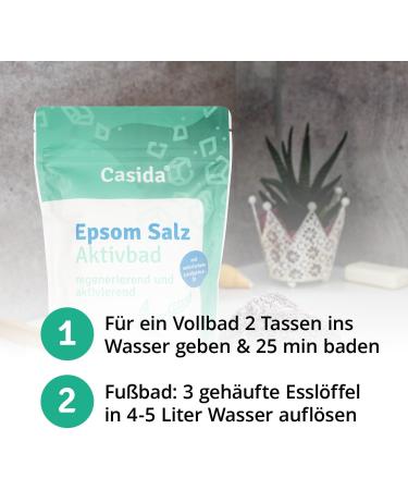 Casida Epsom Salt Bath with Rosemary & Eucalyptus Oil - 1000g Magnesium Sulfate for Muscle & Joint Relief - Natural Wellness Solution - Buy Online on SooperMarket.com