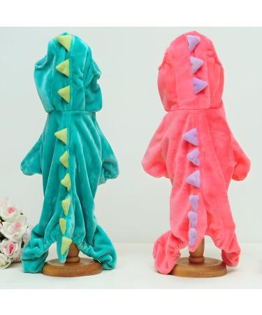 Delifur Dinosaur Dog Halloween Costume - Pink 2XL | Pet Dino Hoodie for Small & Medium Dogs - Buy Online on SooperMarket.com