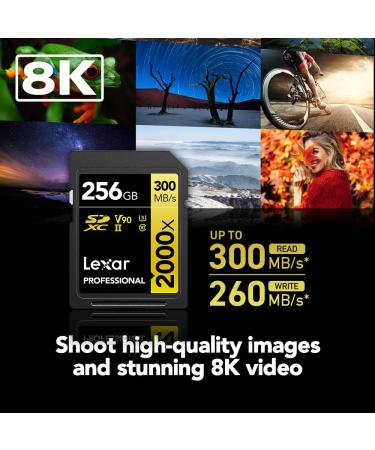 Lexar Professional 2000x 128GB SDXC UHS-II Card - Up To 300MB/s Read Speed - DSLR & Cinema Cameras - 128GB Single (LSD2000128G-BNNNU) - Buy Online on SooperMarket.com