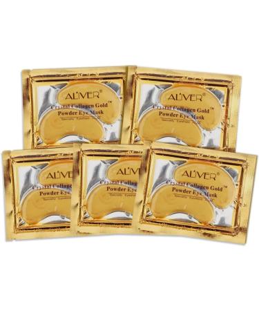 24K Gold Bio Collagen Crystal Face Mask + Eye Mask + Lip Mask Set for Anti-Aging Skin Care (5 pairs) - Buy Online on SooperMarket.com