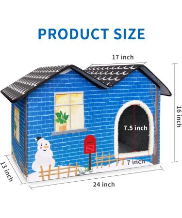 MARUNDA Large Heated Cat House with Weatherproof Pet Heating Pad - Warm and Cozy Shelter for Outdoor Cats in Winter - Easy Assembly - Buy Online on SooperMarket.com
