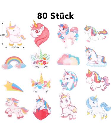 Catelves 80-Piece Unicorn Edible Cake & Cupcake Decorations | Perfect Unicorn Themed Party Supplies - Buy Online on SooperMarket.com