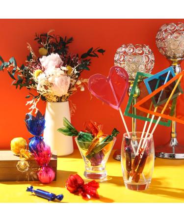Tallew 16 Pcs 28 x 40 Inch Cellophane Sheets Cello Wraps Colored Cellophane Paper Transparent Colored Gift Wrap Cellophane with 240 Pcs Metallic Twist Ties  for DIY Arts Crafts Gifts Wrapping - Buy Online on SooperMarket.com