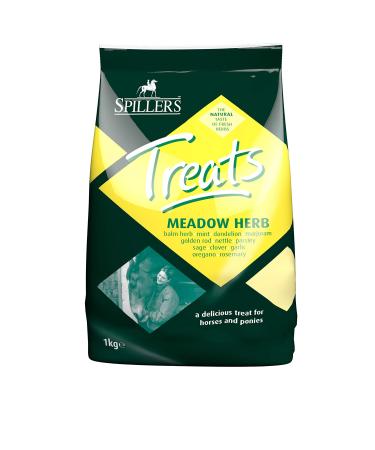 SPILLERS Meadow Herb Horse Treats 1kg - Delicious Treat to Reward Horses and Ponies - Fresh Herbal Flavoured Horse Treats 1 kg (Pack of 1)