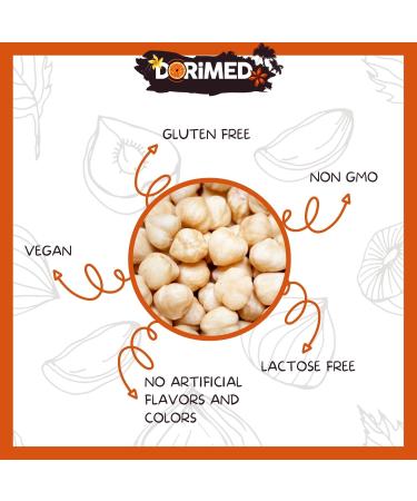Hazelnut Kernels Blanch 1kg | Roasted Peeled Hazelnuts | Vegan Snack | Dorimed - Buy Online on SooperMarket.com
