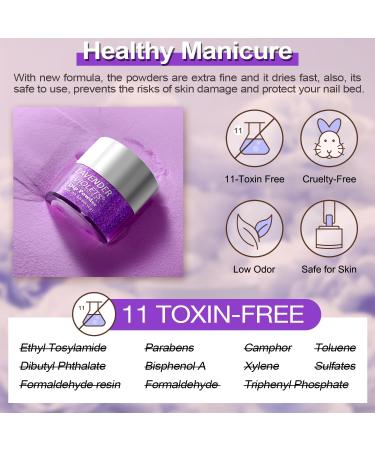 Lavender Violets 14g x 6 Colors Dip Powder White Nude Pink French Nail Art Manicure Large Capacity Dipping Powder Nail Powder Salon Choice J225 - Buy Online on SooperMarket.com