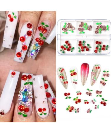 RUNRAYAY 36Pcs 3D Cherry Nail Art Charms Red & Pink Elegant Nail Studs Diamonds for Nail Accessories Summer Fruit Nail Jewelry Decoration for Diy Crafts Nail Decor - Buy Online on SooperMarket.com