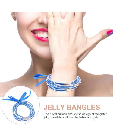Gadpiparty 1 Set jelly bangles for adult flash silicone bracelet Miss jewelry Jelly Bangles wrist jelly pvc silicone glitter jelly bracelets Bracelet wristband - Buy Online on SooperMarket.com
